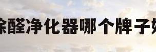 除醛净化器哪个牌子好(除醛净化器哪个牌子好 最新十大排名)