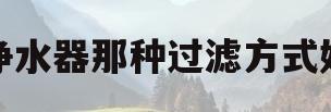净水器那种过滤方式好(净水器什么过滤方式最好)