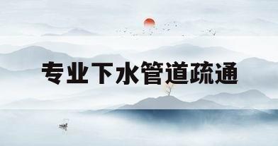 专业下水管道疏通(专业疏通各类下水管道)