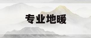 专业地暖(专业地暖清洗)