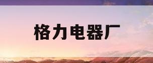 格力电器厂(格力电器厂怎么样)