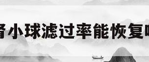 肾小球滤过率能恢复吗(肾小球滤过率年龄参照)