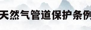天然气管道保护条例(天然气管道保护 标准规范)