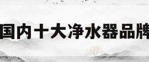 国内十大净水器品牌(国内十大净水器品牌排行榜)