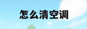 怎么清空调(怎么清空调外机灰尘)