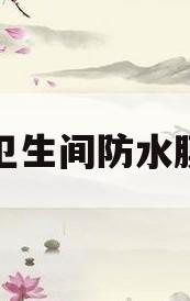 卫生间防水膜(卫生间防水膜有用吗)