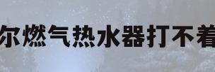 海尔燃气热水器打不着火(海尔天然气热水器不打火怎么解决)