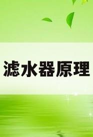 滤水器原理(家用滤水器原理)