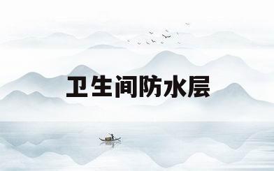 卫生间防水层(卫生间防水层渗水怎么补救)