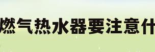 买燃气热水器要注意什么(买燃气热水器注意什么细节)