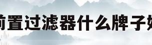 前置过滤器什么牌子好(入户前置过滤器什么牌子好) 前置过滤器什么牌子好(入户前置过滤器什么牌子好)