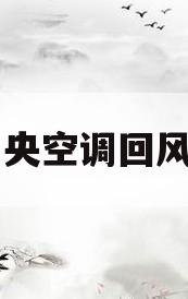 中央空调回风口(中央空调回风口的作用是什么)
