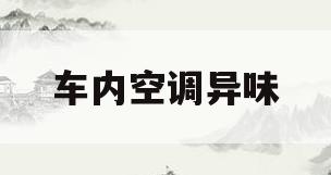车内空调异味(车内空调异味的原因及处理方法)