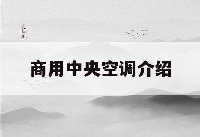商用中央空调介绍(商用中央空调介绍图片)
